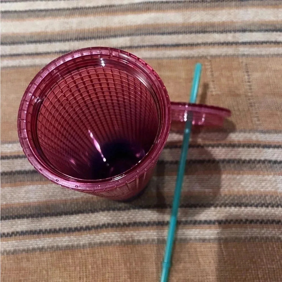 Watermelon Pink Blue Ombré with green straw Starbucks Venti Tumbler New with Tag - Picture 7 of 7
